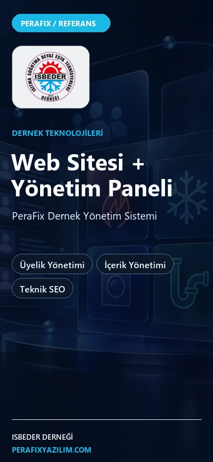 ISBEDER Derneği mobil görünümü